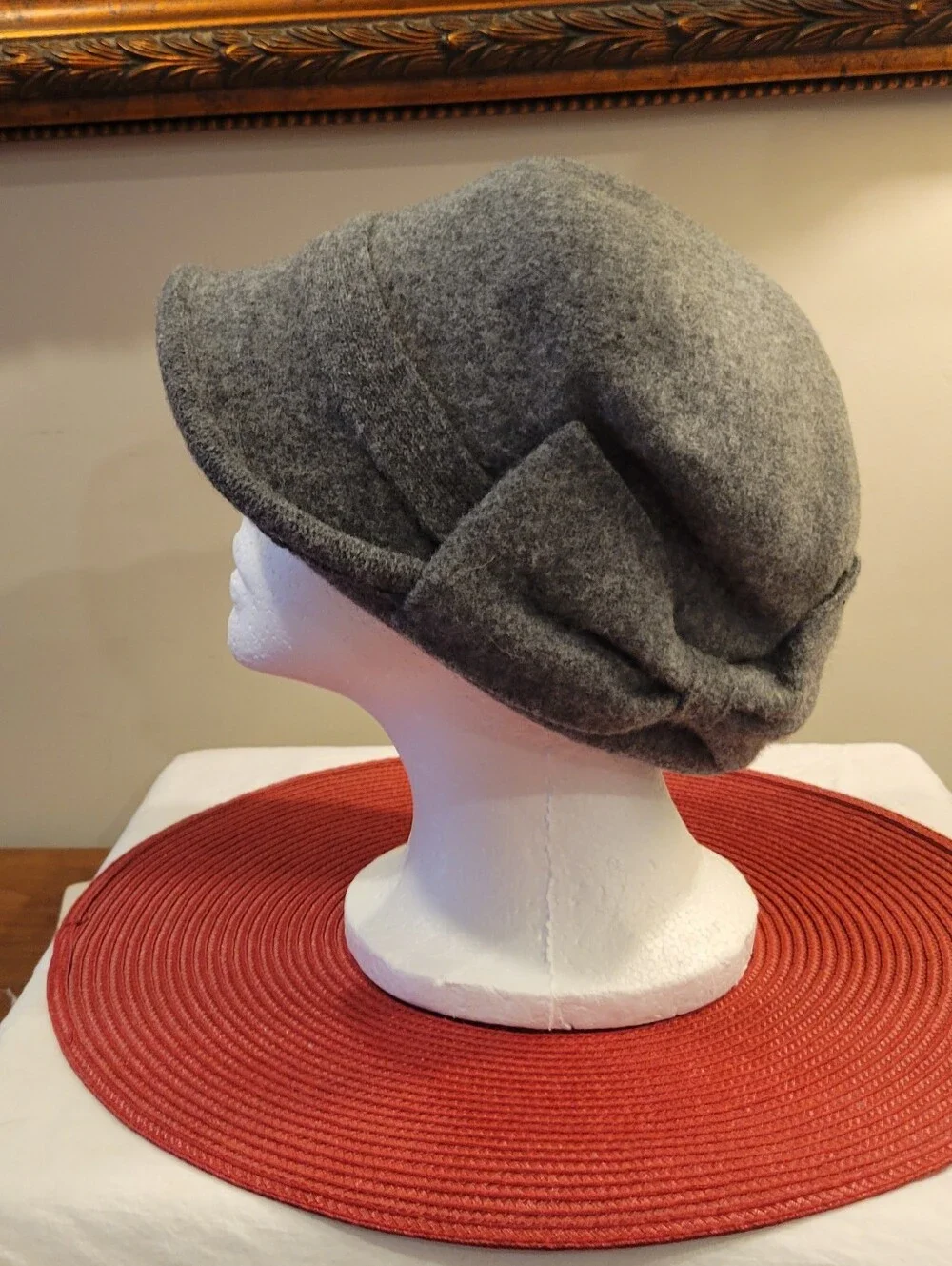 👠EUC~ SIGGI Classic Gray Wool Cloche Hat
